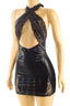 Vixen Vinyl Mini Dress Black Dresses Tresser 