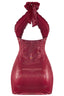 Vixen Vinyl Mini Dress Burgundy Dresses Tresser 