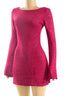 Second Glance Sequin Sweater Mini Dress Burgundy - Style Delivers