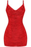 Feeling Hot Fringe Mini Dress Red Dresses Tresser 