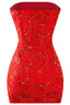 La Rochette Strapless Mini Dress Red Dresses Tresser 