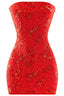 La Rochette Strapless Mini Dress Red Dresses Tresser 