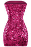 Afterglow Chic Sequin Mini Dress Magenta Dresses Tresser 