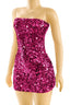 Afterglow Chic Sequin Mini Dress Magenta Dresses Tresser 