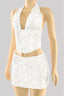Blossom Floral Lace Two Piece Set White - Style Delivers