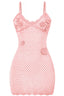 Camilla Crochet Mini Dress Baby Pink ** - Style Delivers