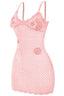 Camilla Crochet Mini Dress Baby Pink ** - Style Delivers