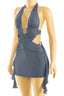 Some Kind of Wonderful Metallic Mini Dress Charcoal Dresses Tresser 