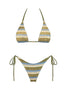 Bali Moment Knit Stripe Bikini Olive - Style Delivers