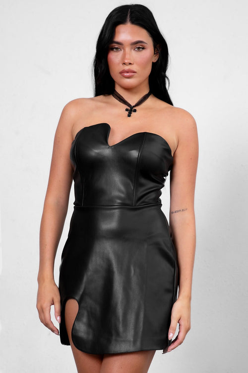 Carmela P/U Mini Dress Black - Style Delivers