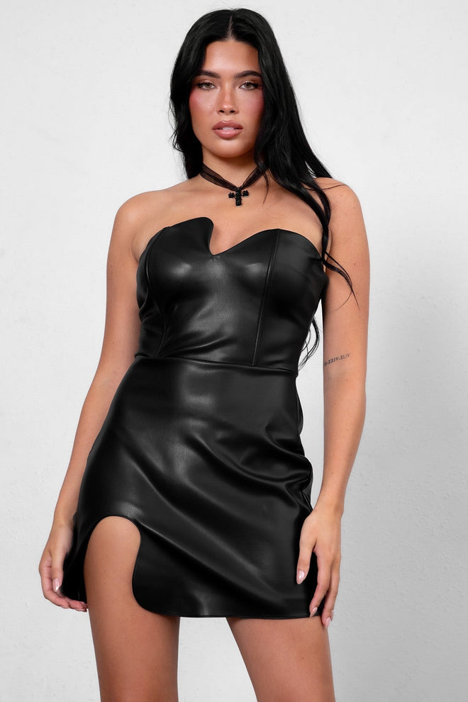 Carmela P/U Mini Dress Black - Style Delivers