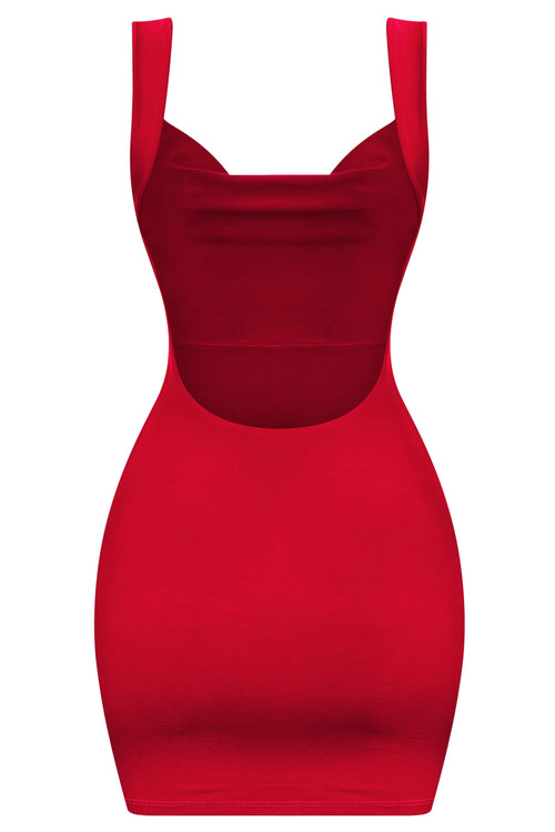 Sitara Open Back Mini Dress Red - Style Delivers