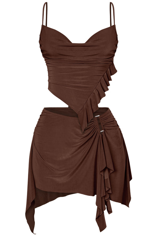 Come and Get Me Two Piece Set Brown - Style Delivers