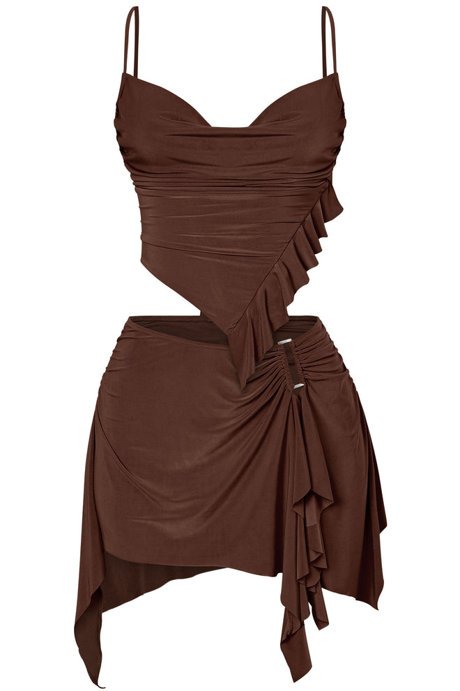 Come and Get Me Two Piece Set Brown - Style Delivers