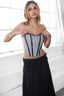 Ilene Gingham Bustier Corset Top Black - Style Delivers