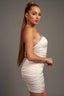 Sultry Nights Satin Mini Dress White - Style Delivers