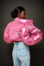 Big Momma Cropped Puffer Jacket Pink - Style Delivers