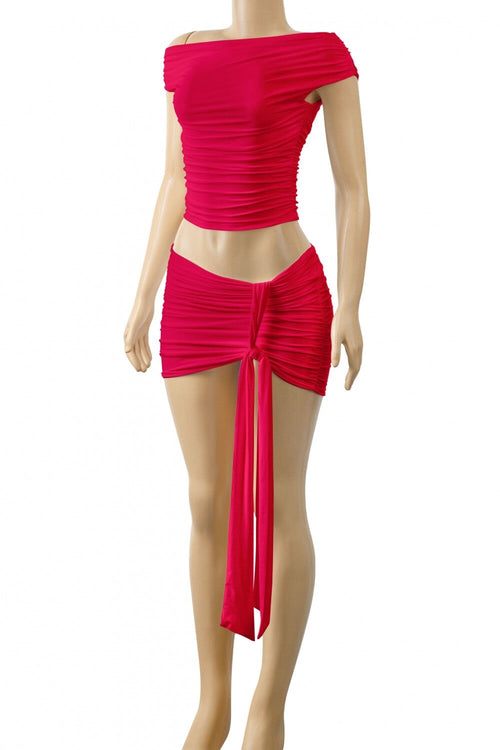 Princessa Two Piece Set Red - Style Delivers