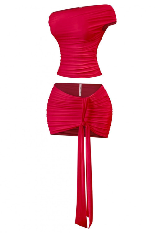 Princessa Two Piece Set Red - Style Delivers