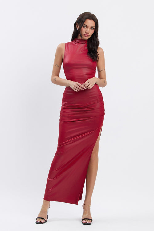 Phaedra P/U Maxi Dress Red - Style Delivers