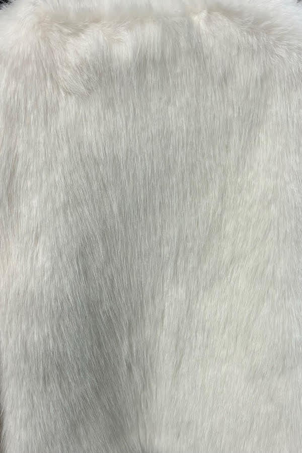 Chelsea Cropped Fur Jacket Ivory