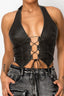 Like What P/U Halter Top Black - Style Delivers