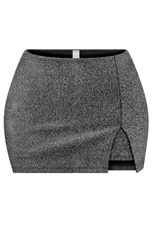 Metal Skool Skort Metallic Dark Silver - Style Delivers