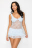 Skyy Lace Mini Dress Baby Blue Dresses Blanc 