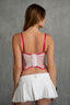 Cerise Mesh Corset Top Pink - Style Delivers