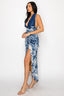 Marni Halter Floral Maxi Dress Blue - Style Delivers