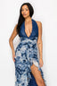 Marni Halter Floral Maxi Dress Blue - Style Delivers