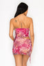 Wyld Girl Mesh Mini Dress Pink Combo - Style Delivers