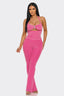 Pop Flex Striped Two Piece Set Fuchsia - Style Delivers
