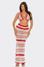 Only You Crochet Knit Two Piece Set Red/White - Style Delivers