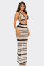 Del Mar Striped Crochet Set Black - Style Delivers