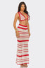 Del Mar Striped Crochet Set Red - Style Delivers