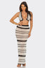 Del Mar Striped Crochet Set Black - Style Delivers