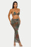 Sardina Mesh Set Green Tropical Print - Style Delivers