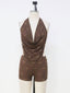 Yeah Glo Romper Mocha Brown - Style Delivers