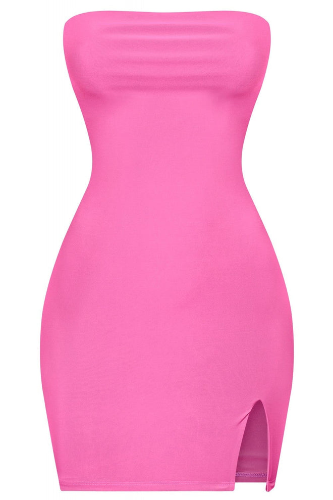 We Be Clubbin Strapless Mini Dress Hot Pink - Style Delivers
