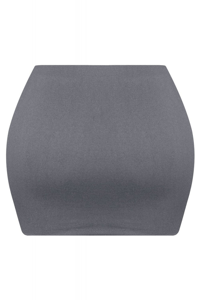 Try Me Solid Micro Mini Skirt Grey - Style Delivers