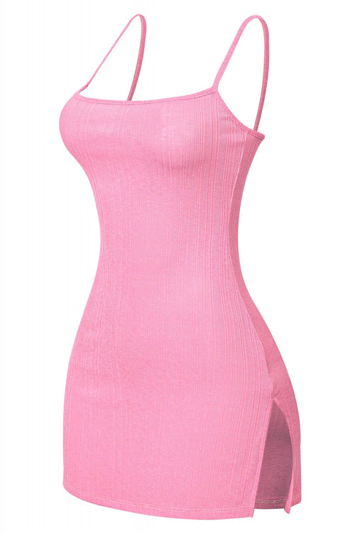 Evelyn Sleeveless Cami Mini Dress Pink - Style Delivers
