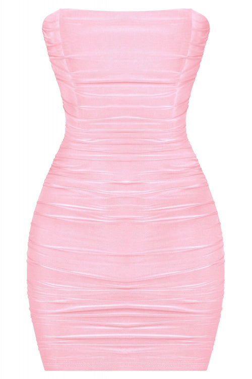 Kinzie Strapless Mini Dress Light Pink - Style Delivers