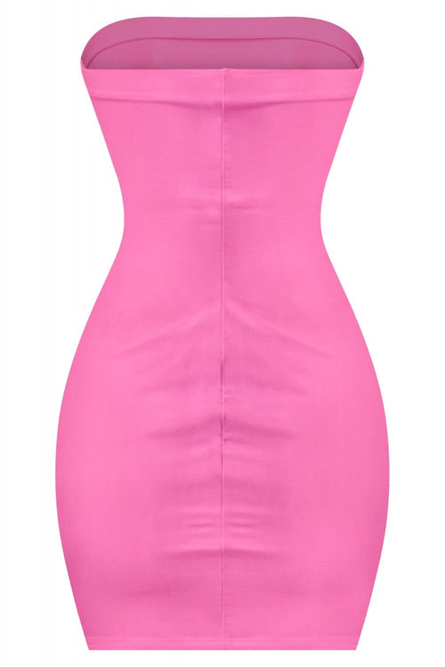 Lavette Strapless Mini Dress Bubblegum Pink - Style Delivers