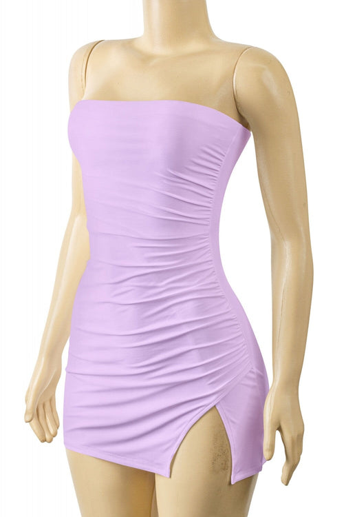 Lavette Strapless Mini Dress Lavender - Style Delivers