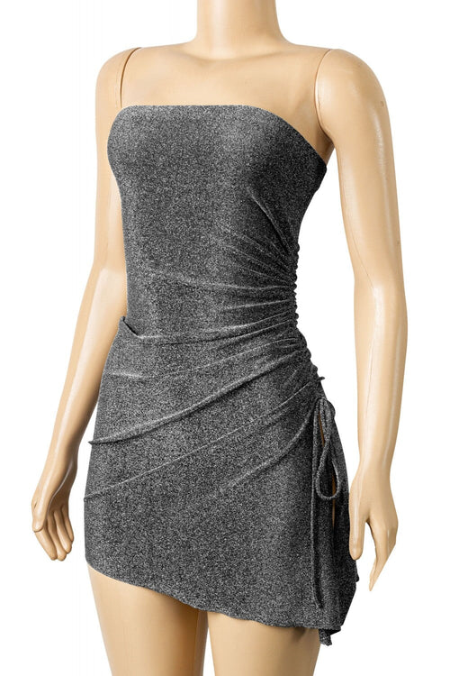 All that Glitters Strapless Mini Dress Black - Style Delivers