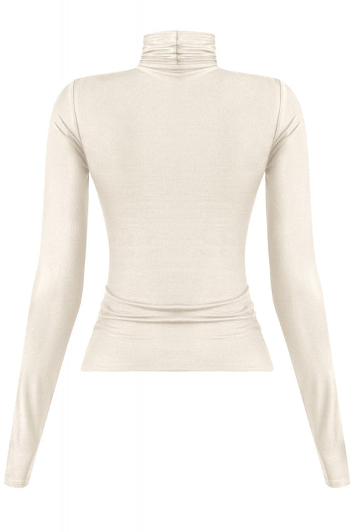 Toasty Turtleneck Basic Top Cream - Style Delivers
