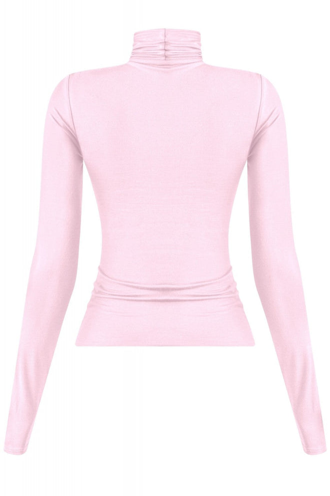 Toasty Turtleneck Basic Top Pink - Style Delivers