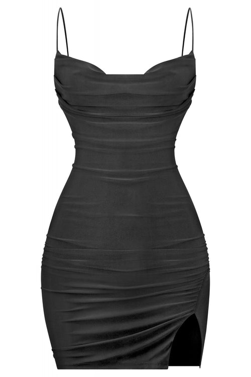 Vesper Sleeveless Cami Slip Mini Dress Black - Style Delivers