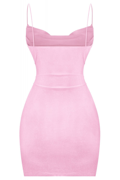 Vesper Sleeveless Cami Slip Mini Dress Pink - Style Delivers